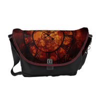 steampunk clock Messenger Bag