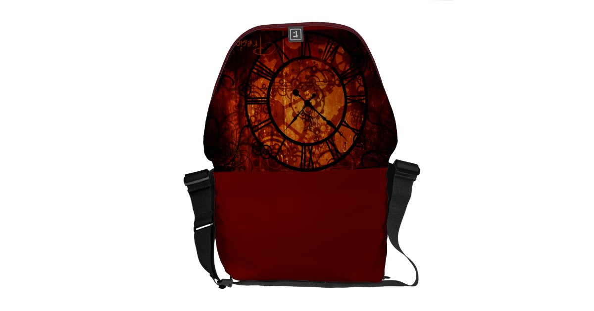 red clock purse