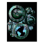 Steampunk Clock Post Cards