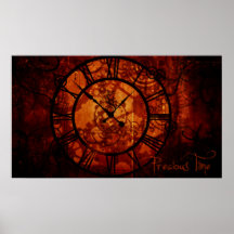 Steampunk clock Poster