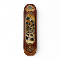 Steampunk - Clock - The flow of time Skate Board Deck