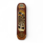 Steampunk - Clock - The flow of time Skate Board Deck