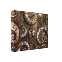 Steampunk - Clock - Time machine canvas prints