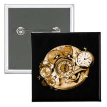 Steampunk Clocks Button