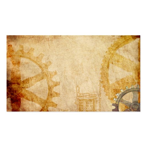 Steampunk Cogs and Gears Business Cards (back side)