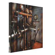 Steampunk - Controls - The Steamship control room Gallery Wrap Canvas