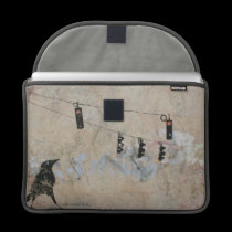 @ Steampunk Crow Stoplight Flap Sleeve for MacPro macbook sleeves