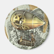 Steampunk Dirigible Air Tour Magnet