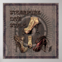 Steampunk Diva Style Print