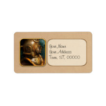 Steampunk - Diving - The diving helmet Personalized Address Label