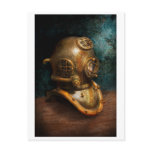 Steampunk - Diving - The diving helmet Postcard