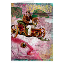 Steampunk Dream Birthday Greeting Card