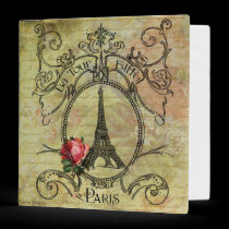 Steampunk Eiffel Tower La Tour Eiffel Binder binders