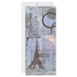 Steampunk Eiffel Tower Vintage style Rack Card