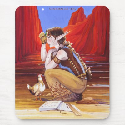 Steampunk Elf Mousepad by mcahogarth