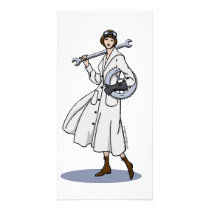 Steampunk Engineer Personalized Photo Card
