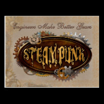 Steampunk Engineers Gears Postcard postcards