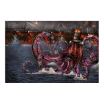 Steampunk - Enteroctopus magnificus roboticus posters