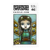Steampunk fairy stamps
