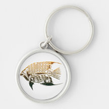 Steampunk fish keychain