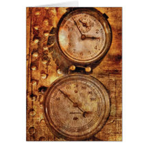 SteamPunk - Gauges Greeting Card