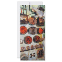 Steampunk - Gauges in Engine Room Personalized Rack Card