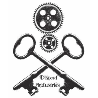 Steampunk Gears and Keys Destroyed Tee shirt