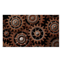 Steampunk Gears Business Card Template
