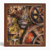 Steampunk - Gears - Inner Workings 3 Ring Binders