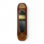 Steampunk - Gears - Music Machine Skate Board
