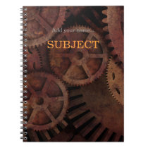 Steampunk gears note book