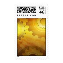 Steampunk Gears Postage Stamp