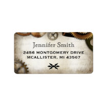Steampunk Gears script address label