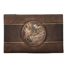 steampunk gears travel accessory bag