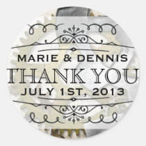 Steampunk Gears Victorian Thank You Stickers