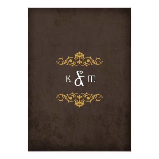 Steampunk Gears Wedding Personalized Announcement