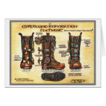 Steampunk Gyroscopic Navigation Footwear note card cards