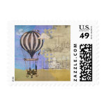 steampunk Hot Air Balloon in India Stamp