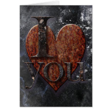 Steampunk I Love You Valentine Card