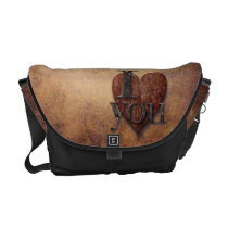 Steampunk I Love You Valentine Commuter Bag