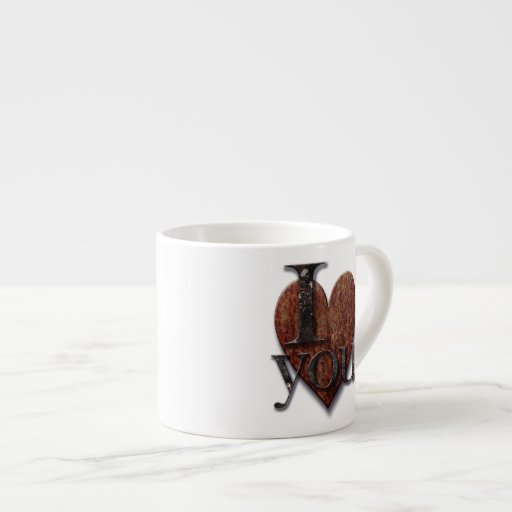 Steampunk I Love You Valentine Espresso Cups