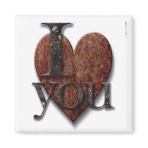 Steampunk I Love You Valentine Fridge Magnets