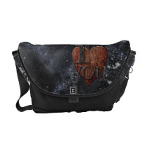 Steampunk I Love You Valentine Messenger Bags