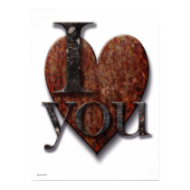 Steampunk I Love You Valentine Posters