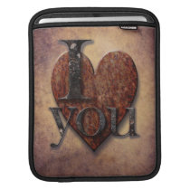 Steampunk I Love You Valentine Sleeve For iPads