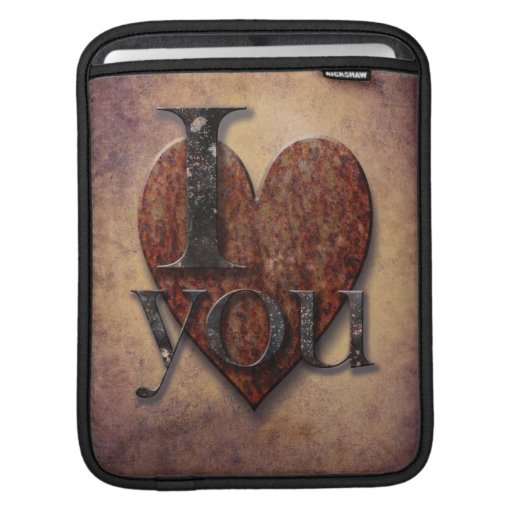 Steampunk I Love You Valentine Sleeve For iPads