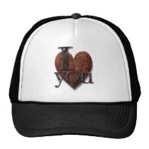Steampunk I Love You Valentine Trucker Hats