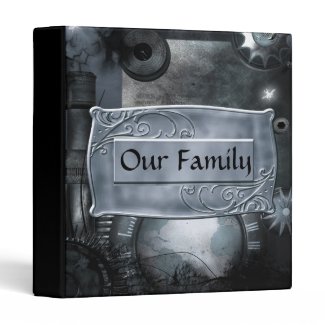 Steampunk In Blue gothic Avery Binder