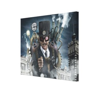 SteamPunk Inventor wrappedcanvas