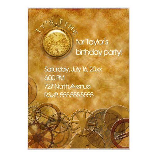 Steampunk Invitation Zazzle